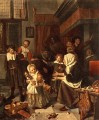 La fiesta de San Nicolás, pintor de género holandés Jan Steen